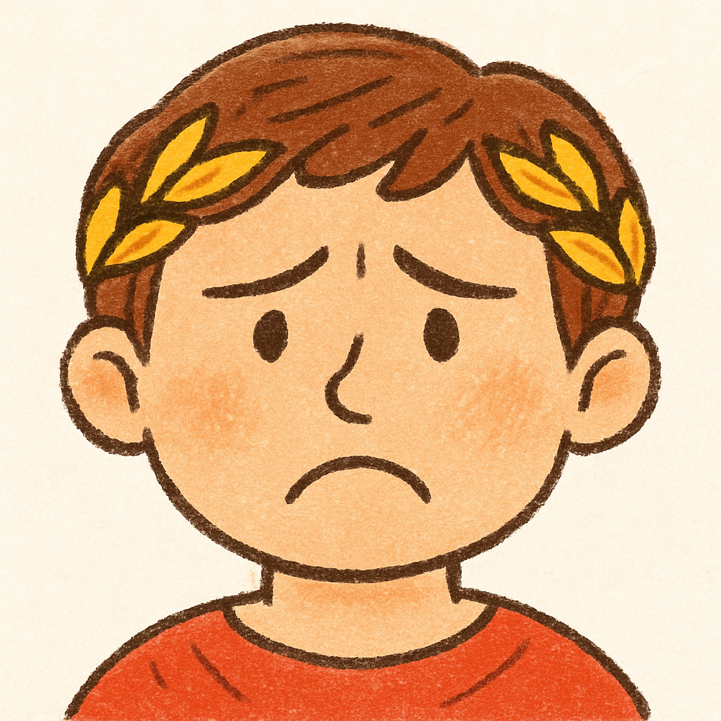 Marcus looking sad